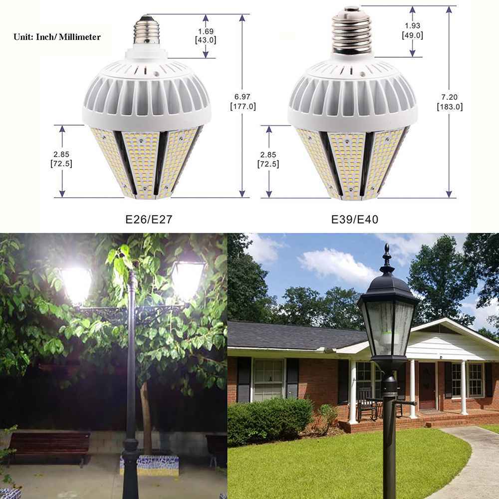 Corn Lights LED for Garage 60W 5000K 7,200LM with ETL DLC Listed AC100-277VAC - Image 9