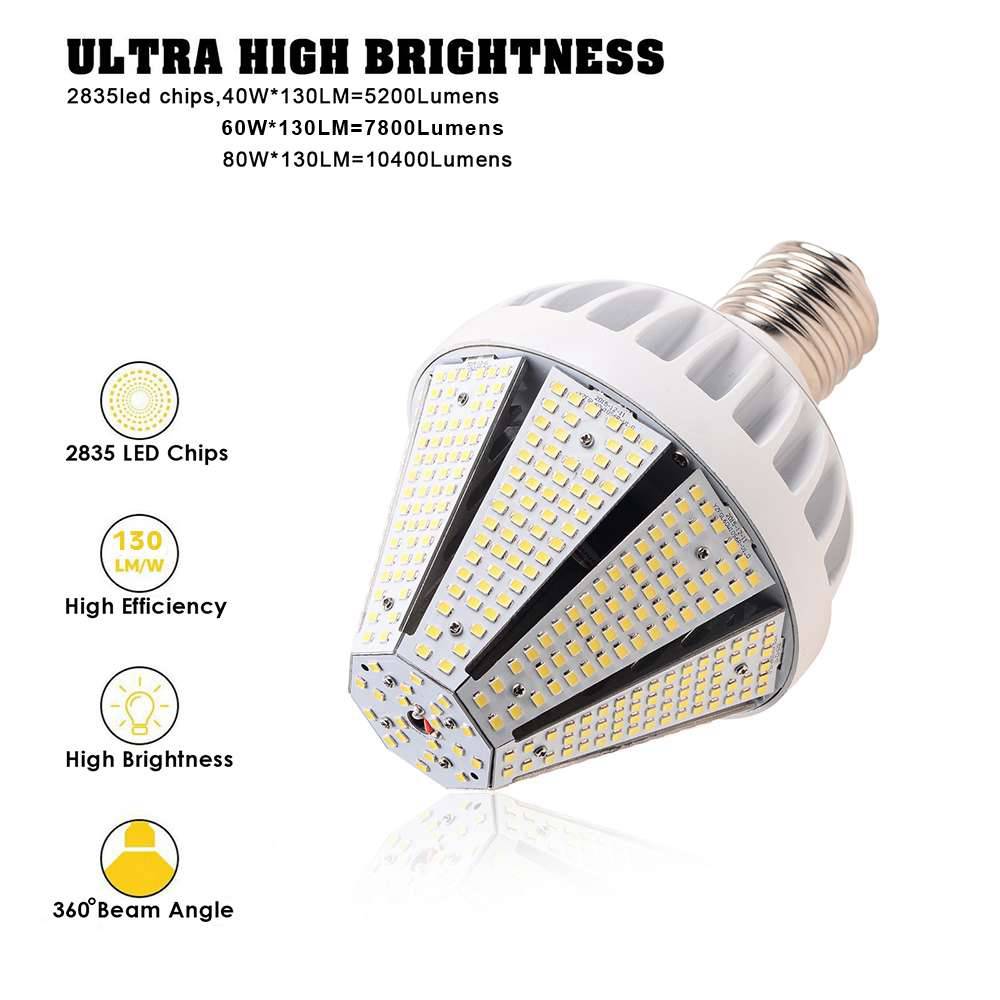 Corn Lights LED for Garage 60W 5000K 7,200LM with ETL DLC Listed AC100-277VAC - Image 7