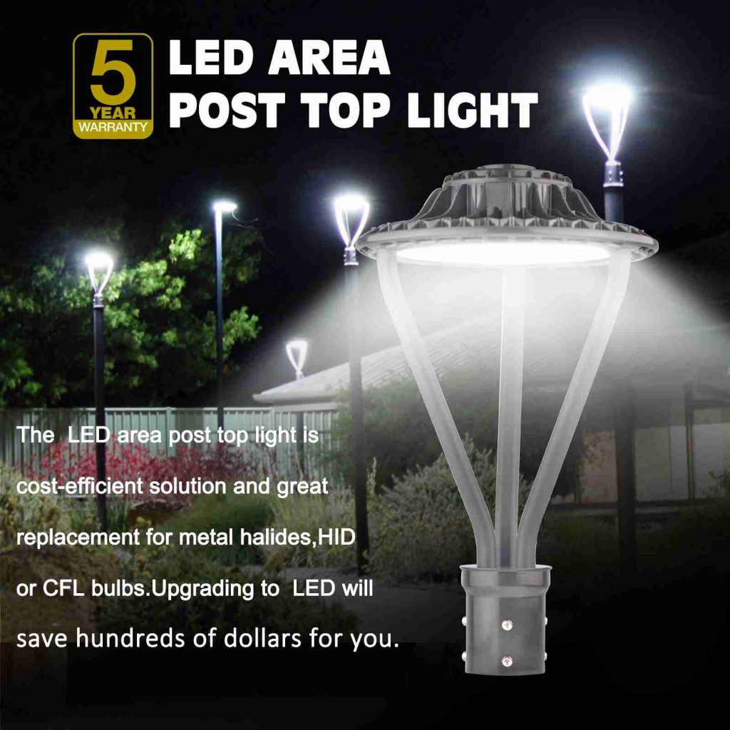 75W Led Post Top Fixtures 150LM/W 100277VAC With Photocell Okay LED