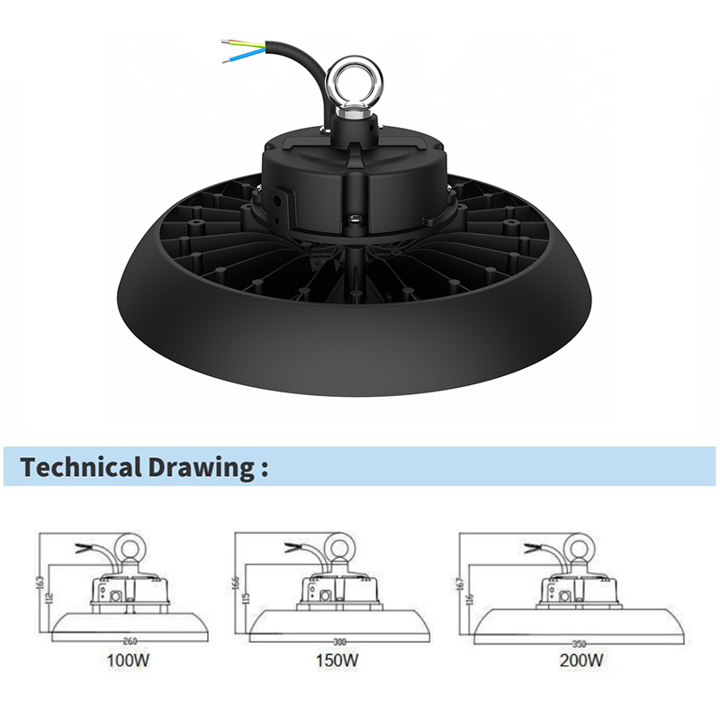 190LMW -UFO LED- High -Bay- Light- 200W- 38000LM -AC200-240V -5060Hz (12) 190LMW -UFO LED- High -Bay- Light- 200W- 38000LM -AC200-240V -5060Hz (12)