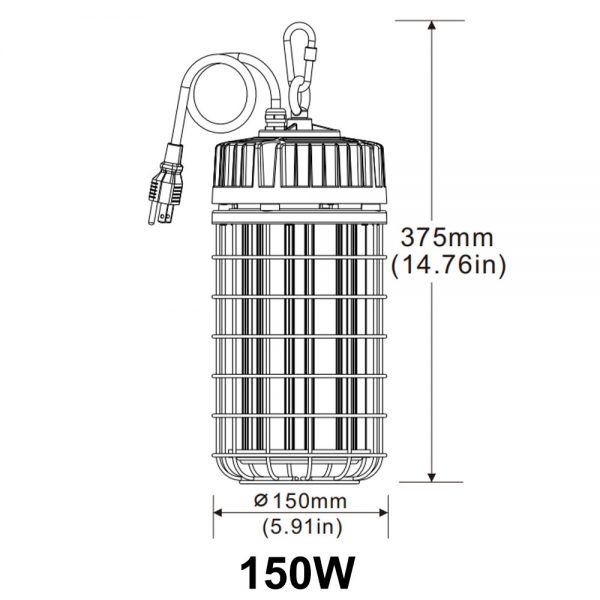 150W LED Temporary Work Light 5000K 19,500Lm with ETL Listed - Image 6