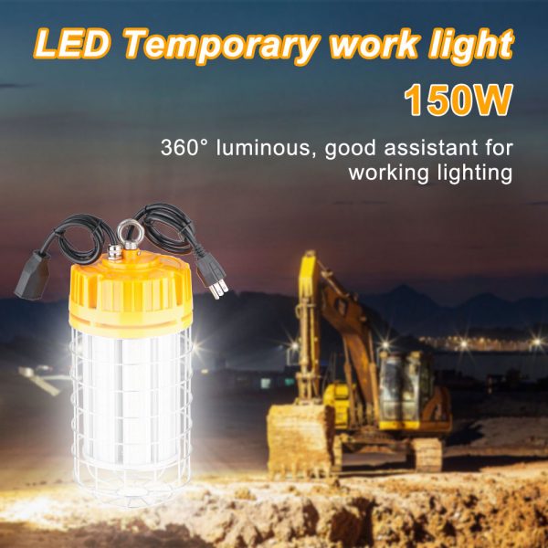LED Temporary Work Light 150W 19,500LM Linkable LED Job Site Temporary Work Light with ETL DLC Listed - Image 4