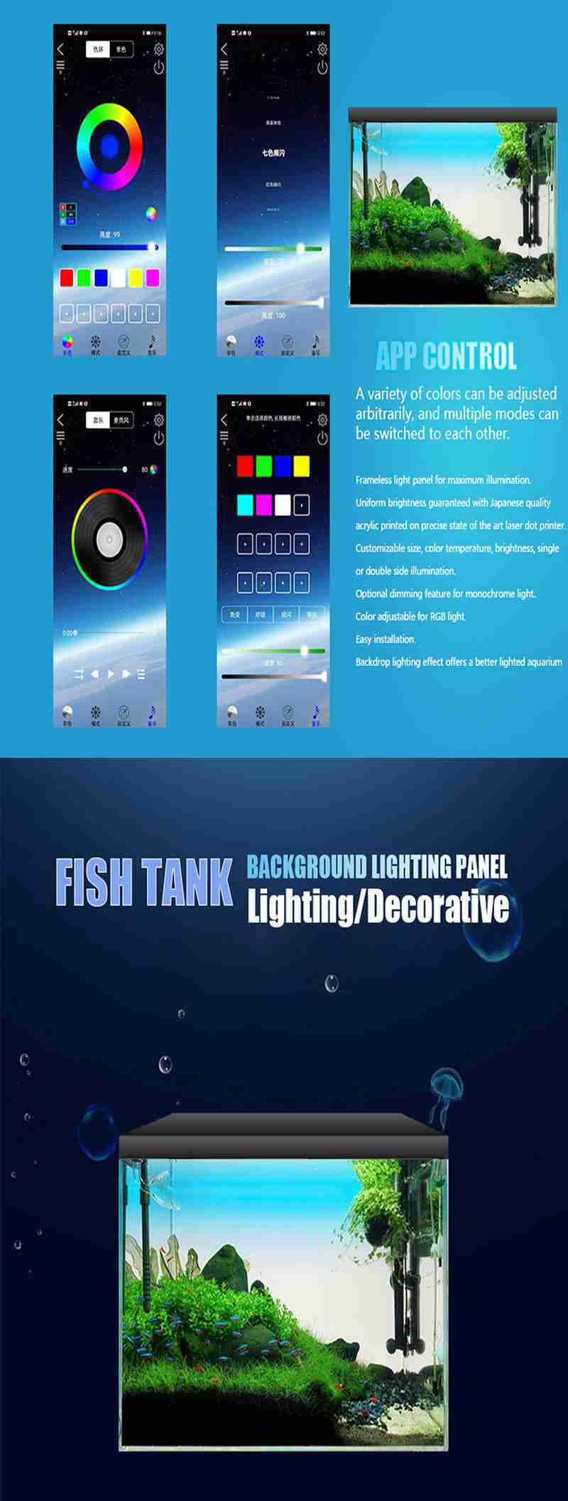 Color Changing Board Fish Aquarium Lamp - Image 9